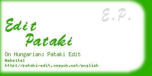 edit pataki business card